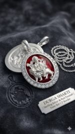 Silver Mata Ji Stone Locket - Image 2