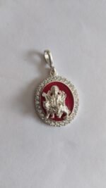 Silver Mata Ji Stone Locket